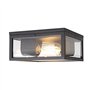 Qazqa charlois - Plafonnier - 2 lumière - L 24 cm - Noir - Design - éclairage extérieur - Salle de bains