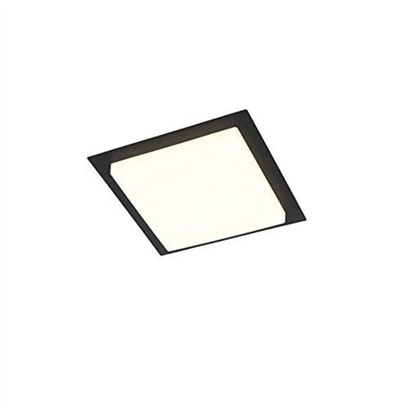 Qazqa lys - LED Plafonnier - 1 lumière - L 30 cm - Noir - Moderne - éclairage extérieur - Salle de bains