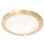 Qazqa yuma - Plafonnier - 2 lumière - Ø 41 cm - Doré/Laiton - Moderne - éclairage extérieur - Salle de bains