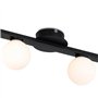 Qazqa cederic - Plafonnier - 4 lumière - L 680 mm - Noir - Moderne - éclairage extérieur - Salle de bains