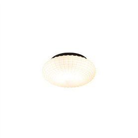 Qazqa nohmi - Plafonnier - 1 lumière - Ø 23 cm - Blanc - Classique/Antique - éclairage extérieur - Salon I Chambre I Cuisine I S
