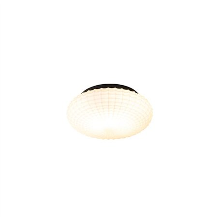 Qazqa nohmi - Plafonnier - 1 lumière - Ø 23 cm - Blanc - Classique/Antique - éclairage extérieur - Salon I Chambre I Cuisine I S