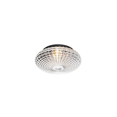 Qazqa nohmi - Plafonnier - 1 lumière - Ø 23 cm - Transparent - Classique/Antique - éclairage extérieur - Salon I Chambre I Cuisi