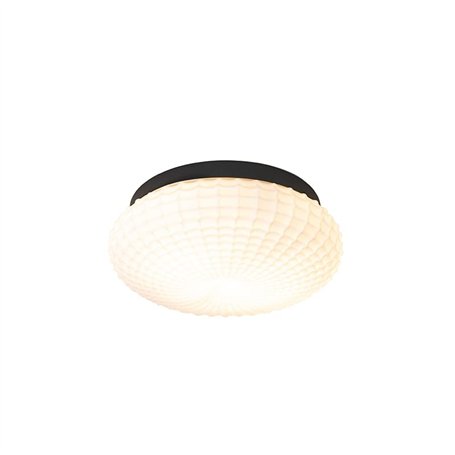 Qazqa nohmi - Plafonnier - 1 lumière - Ø 30 cm - Blanc - Classique/Antique - éclairage extérieur - Salon I Chambre I Cuisine I S