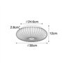 Qazqa nohmi - Plafonnier - 1 lumière - Ø 30 cm - Blanc - Classique/Antique - éclairage extérieur - Salon I Chambre I Cuisine I S