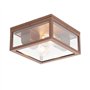 Qazqa charlois - Plafonnier - 2 lumière - L 24 cm - Brun rouille - Design