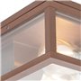 Qazqa charlois - Plafonnier - 2 lumière - L 24 cm - Brun rouille - Design, Industriel - éclairage extérieur - Salle de bains