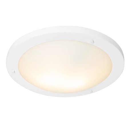 Qazqa yuma - Plafonnier - 2 lumière - Ø 41 cm - Blanc - Moderne - éclairage extérieur - Salle de bains