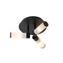 Qazqa bath - Plafonnier - 3 lumière - Ø 28.5 cm - Noir - Moderne - éclairage extérieur - Salle de bains