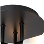 Qazqa bath - Plafonnier - 3 lumière - Ø 28.5 cm - Noir - Moderne - éclairage extérieur - Salle de bains