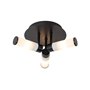 Qazqa bath - Plafonnier - 3 lumière - Ø 28.5 cm - Noir - Moderne - éclairage extérieur - Salle de bains