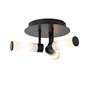 Qazqa bath - Plafonnier - 3 lumière - Ø 28.5 cm - Noir - Moderne - éclairage extérieur - Salle de bains