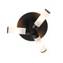 Qazqa bath - Plafonnier - 3 lumière - Ø 28.5 cm - Noir - Moderne - éclairage extérieur - Salle de bains