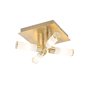 Qazqa bath - Plafonnier - 4 lumière - L 23 cm - Doré/Laiton - Moderne - éclairage extérieur - Salle de bains