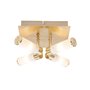 Qazqa bath - Plafonnier - 4 lumière - L 23 cm - Doré/Laiton - Moderne - éclairage extérieur - Salle de bains