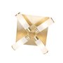 Qazqa bath - Plafonnier - 4 lumière - L 23 cm - Doré/Laiton - Moderne - éclairage extérieur - Salle de bains