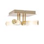 Qazqa bath - Plafonnier - 4 lumière - L 23 cm - Doré/Laiton - Moderne - éclairage extérieur - Salle de bains