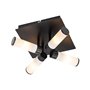 Qazqa bath - Plafonnier - 4 lumière - L 23 cm - Noir - Moderne - éclairage extérieur - Salle de bains