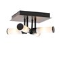 Qazqa bath - Plafonnier - 4 lumière - L 23 cm - Noir - Moderne - éclairage extérieur - Salle de bains