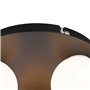 Qazqa cederic - Plafonnier - 3 lumière - Ø 23 cm - Noir - Moderne - éclairage extérieur - Salle de bains