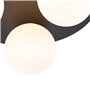 Qazqa cederic - Plafonnier - 3 lumière - Ø 23 cm - Noir - Moderne - éclairage extérieur - Salle de bains