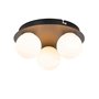 Qazqa cederic - Plafonnier - 3 lumière - Ø 23 cm - Noir - Moderne - éclairage extérieur - Salle de bains