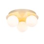 Qazqa cederic - Plafonnier - 3 lumière - Ø 23 cm - Doré/Laiton - Moderne - éclairage extérieur - Salle de bains