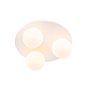 Qazqa cederic - Plafonnier - 3 lumière - Ø 23 cm - Blanc - Moderne - éclairage extérieur - Salle de bains