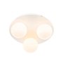 Qazqa cederic - Plafonnier - 3 lumière - Ø 23 cm - Blanc - Moderne - éclairage extérieur - Salle de bains