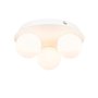 Qazqa cederic - Plafonnier - 3 lumière - Ø 23 cm - Blanc - Moderne - éclairage extérieur - Salle de bains