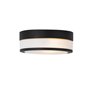Qazqa flavi - Plafonnier - 2 lumière - Ø 23 cm - Noir - Moderne - éclairage extérieur - Salle de bains