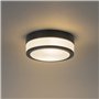 Qazqa flavi - Plafonnier - 2 lumière - Ø 23 cm - Noir - Moderne - éclairage extérieur - Salle de bains