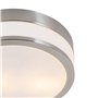 Qazqa flavi - Plafonnier - 2 lumière - Ø 28 cm - Acier - Moderne - éclairage extérieur - Salle de bains