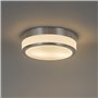 Qazqa flavi - Plafonnier - 2 lumière - Ø 28 cm - Acier - Moderne - éclairage extérieur - Salle de bains