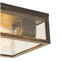 Qazqa charlois - Plafonnier - 2 lumière - L 24 cm - Doré/Laiton - Rustique - éclairage extérieur - Salle de bains