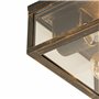 Qazqa charlois - Plafonnier - 2 lumière - L 24 cm - Doré/Laiton - Rustique - éclairage extérieur - Salle de bains