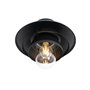 Qazqa morty - Plafonnier - 1 lumière - Ø 28.5 cm - Noir - Design - éclairage extérieur