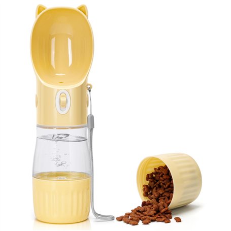 Nobleza - 250ML Bouteille d'eau Portable pour Chien pour Chien Chat avec 180g Récipient de Nourriture