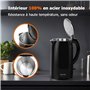 Taylor Swoden Petite Bouilloire Electrique Inox 1,5 Litres, Bouilloire électrique Isolée à Double Paroi, Bouilloir Avec Double F