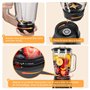Aigostar Swift - Blender Mixeur, Bol Verre 1.5 L, avec 4 Lames en Revêtement en Titane, Puissance 800 W, 2 Vitesses + Fonction P