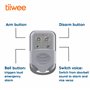 tiiwee A2 Alarme Détecteur de Mouvement avec Télécommande - Allarme Garage - Alarm Porte - 120 DB Sirène - Extensible