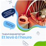 Kadoing® Réveil Enfant Lapin - avec Expressions Faciales et Fonction Tapotement - Lumière de Réveil - Entraîneur de Sommeil - Ve