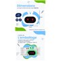 Kadoing® Réveil Enfant Lapin - avec Expressions Faciales et Fonction Tapotement - Lumière de Réveil - Entraîneur de Sommeil - Ve