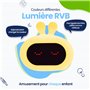 Kadoing® Réveil Enfant Lapin - avec Expressions Faciales et Fonction Tapotement - Lumière de Réveil - Entraîneur de Sommeil - Ve