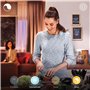 Philps White Ambiance WELLNER Lampe à poser 1x9.5W - Blanc (télécommande incluse), compatible Bluetooth, fonctionne avec Alexa, 