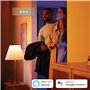 Philps White Ambiance WELLNER Lampe à poser 1x9.5W - Blanc (télécommande incluse), compatible Bluetooth, fonctionne avec Alexa, 