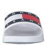 Tommy Hilfiger Men's Slip on Tommy Jeans Flag Pool Slide White, Blanc - Rouge - Bleu foncé, 44