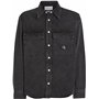 Calvin Klein Jeans Relaxed Linear Shirt J30J324581 Chemises décontractées, Denim (Denim Black), XS Homme