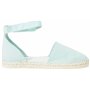 Calvin Klein Jeans Espadrilles Femme Ankle Chaussures en Toile, Turquoise (Blue Glass), 38