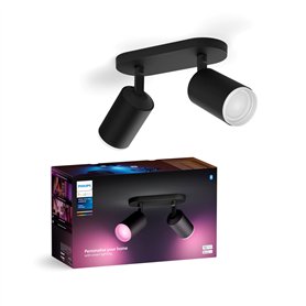 Philips Hue White & Color Ambiance Fugato Spot 2 flg. noir 2x350lm